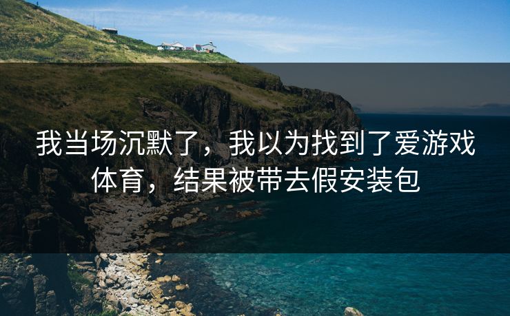 我当场沉默了,我以为找到了爱游戏体育,结果被带去假安装包 我当场沉默了,我以为找到了爱游戏体育,结果被带去假安装包